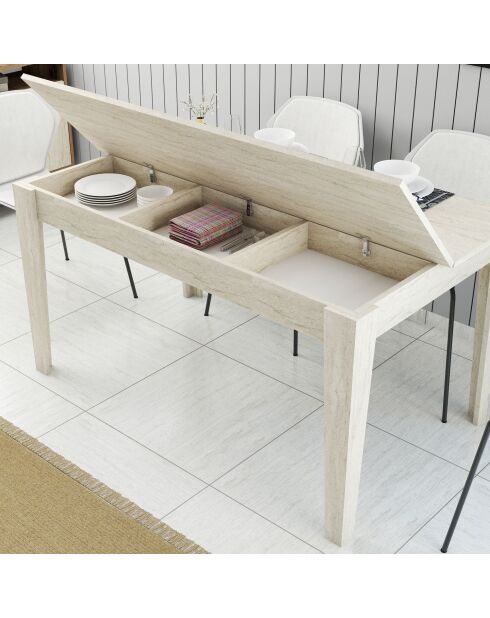 Milan 897 Esstisch aus Travertin, 145 x 75 x 88 cm