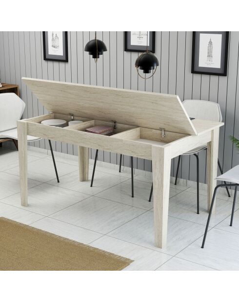 Milan 897 Esstisch aus Travertin, 145 x 75 x 88 cm