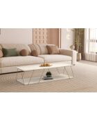 Labranda Couchtisch aus Gold/Travertin - 120x30x50 cm