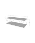 Labranda Couchtisch aus Gold/Travertin - 120x30x50 cm