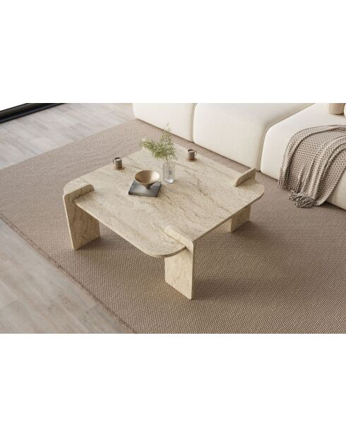 Salontafel Woog travertin - 90x35x90 cm