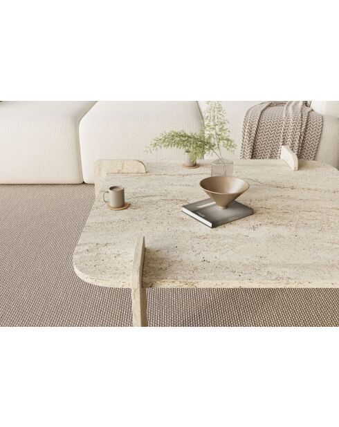 Salontafel Woog travertin - 90x35x90 cm