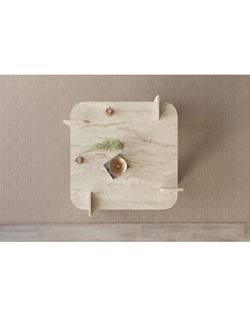 Salontafel Woog travertin - 90x35x90 cm