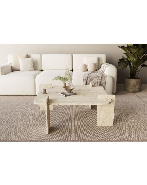 Salontafel Woog travertin - 90x35x90 cm