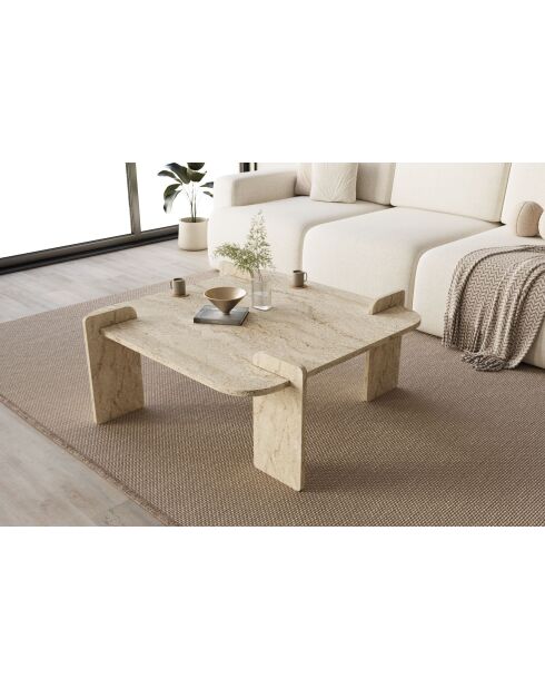 Salontafel Woog travertin - 90x35x90 cm