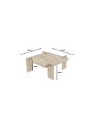 Salontafel Woog travertin - 90x35x90 cm