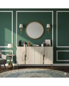 Meyra 120 Konsole weiß/travertin/gold - 120x75x32 cm