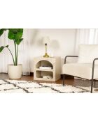 Mesita de noche de travertino Lorin - 50x50x40 cm