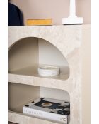 Mesita de noche de travertino Lorin - 50x50x40 cm