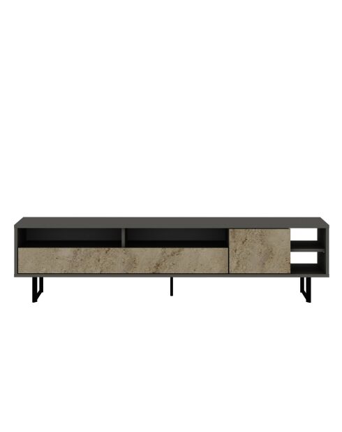 Porta TV Luga grigio/travertino - 180x44,7x29,8 cm
