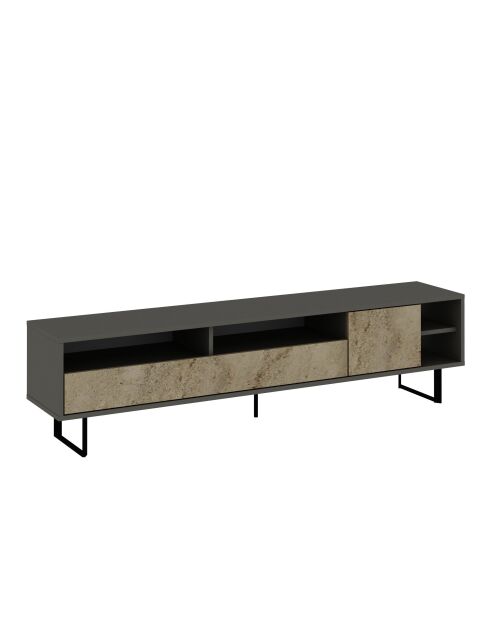 Porta TV Luga grigio/travertino - 180x44,7x29,8 cm