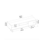 Porta TV Luga grigio/travertino - 180x44,7x29,8 cm