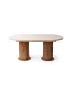 Gusto-2953 ausziehbarer Esstisch aus Naturholz - 180x77x90 cm