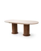 Gusto-2953 ausziehbarer Esstisch aus Naturholz - 180x77x90 cm