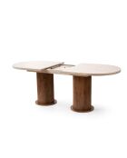Gusto-2953 ausziehbarer Esstisch aus Naturholz - 180x77x90 cm