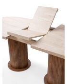 Gusto-2953 ausziehbarer Esstisch aus Naturholz - 180x77x90 cm