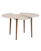 Tavolo da pranzo allungabile Viona Travertin/Noce - 100x75x100 cm