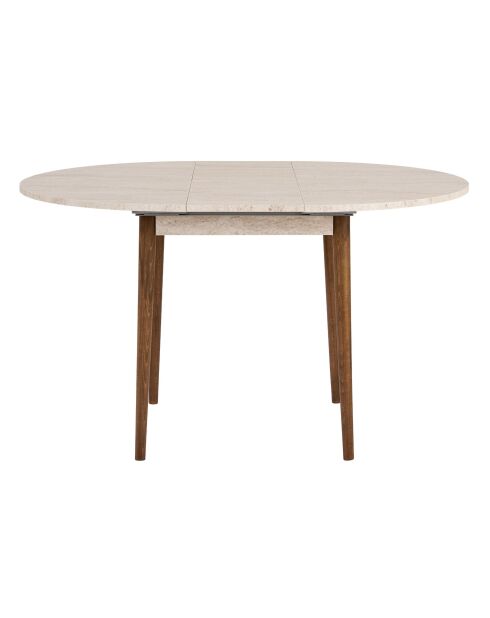 Tavolo da pranzo allungabile Viona Travertin/Noce - 100x75x100 cm