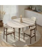 Tavolo da pranzo allungabile Viona Travertin/Noce - 100x75x100 cm