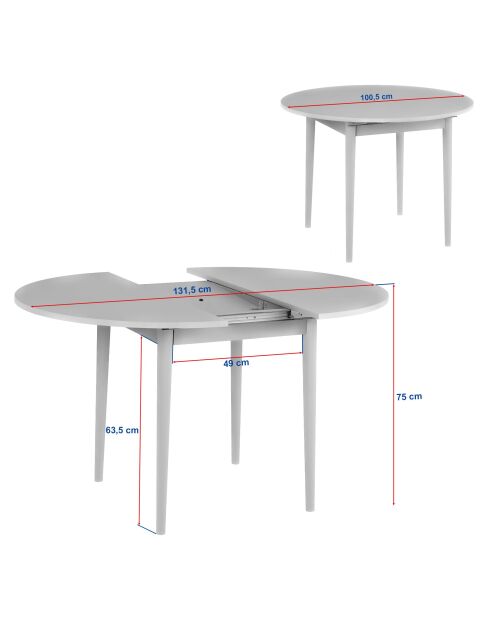 Tavolo da pranzo allungabile Viona Travertin/Noce - 100x75x100 cm