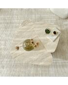 Set de 2 mesas de café Ballare de travertino, 90 x 35 x 60 cm