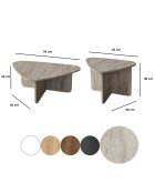 Set de 2 mesas de café Ballare de travertino, 90 x 35 x 60 cm