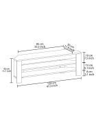 Meuble TV Coin travertin - 120x40x30 cm