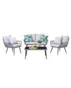 Lichtgrijs 4-zits tuinmeubilair