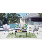 Lichtgrijs 4-zits tuinmeubilair