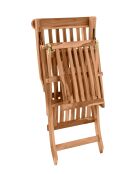 Poltrona lounge con poggiapiedi 4 posizioni reclinabili naturali - 58,5x149x87 cm