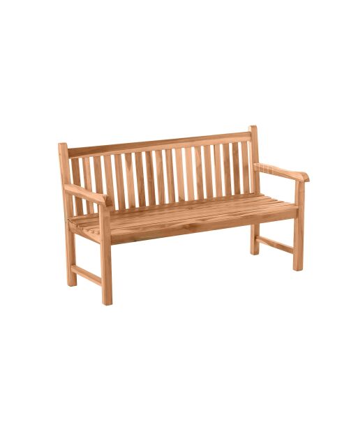Natuurlijke 2-zits teakhouten tuinbank - 150x63x92 cm