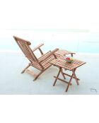 Natuurlijke vierkante teakhouten tafel - 50x50x50 cm