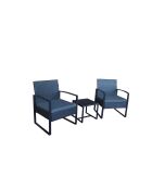 Anthrazitfarbene 2-Sitzer-Gartenmöbel