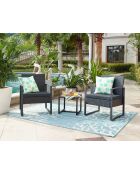 Anthrazitfarbene 2-Sitzer-Gartenmöbel