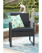 Anthrazitfarbene 2-Sitzer-Gartenmöbel