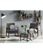 Anthrazitfarbene 2-Sitzer-Gartenmöbel