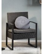 Anthrazitfarbene 2-Sitzer-Gartenmöbel