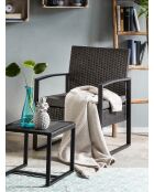 Anthrazitfarbene 2-Sitzer-Gartenmöbel