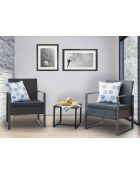 Anthrazitfarbene 2-Sitzer-Gartenmöbel