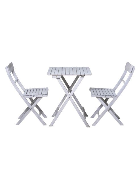 Graue 2-Sitzer-Essgruppe