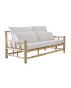 Canapé en Teck avec 4 coussins blanc - 180x90x80 cm