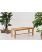 Natuurlijke 2-zits teakhouten tuinbank - 120x42x45 cm