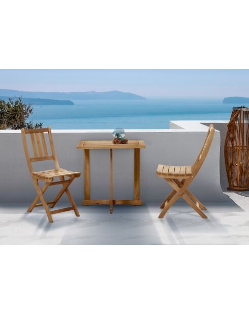 Natürliche 2-Sitzer-Essgruppe