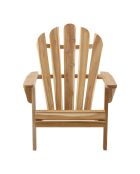 Teakhouten tuinfauteuil, natuurlijke adirondack-stoel - 57x73x104 cm