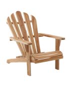 Teakhouten tuinfauteuil, natuurlijke adirondack-stoel - 57x73x104 cm