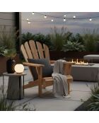 Teakhouten tuinfauteuil, natuurlijke adirondack-stoel - 57x73x104 cm