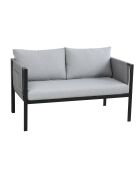 Salon de jardin 4 places gris noir