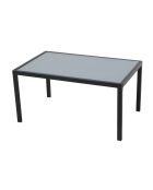 Salon de jardin 4 places gris noir