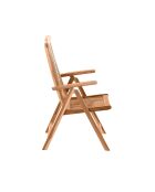 Opvouwbare tuinfauteuil met natuurlijke verstelbare rugleuning - 57x73x104 cm