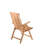 Opvouwbare tuinfauteuil met natuurlijke verstelbare rugleuning - 57x73x104 cm